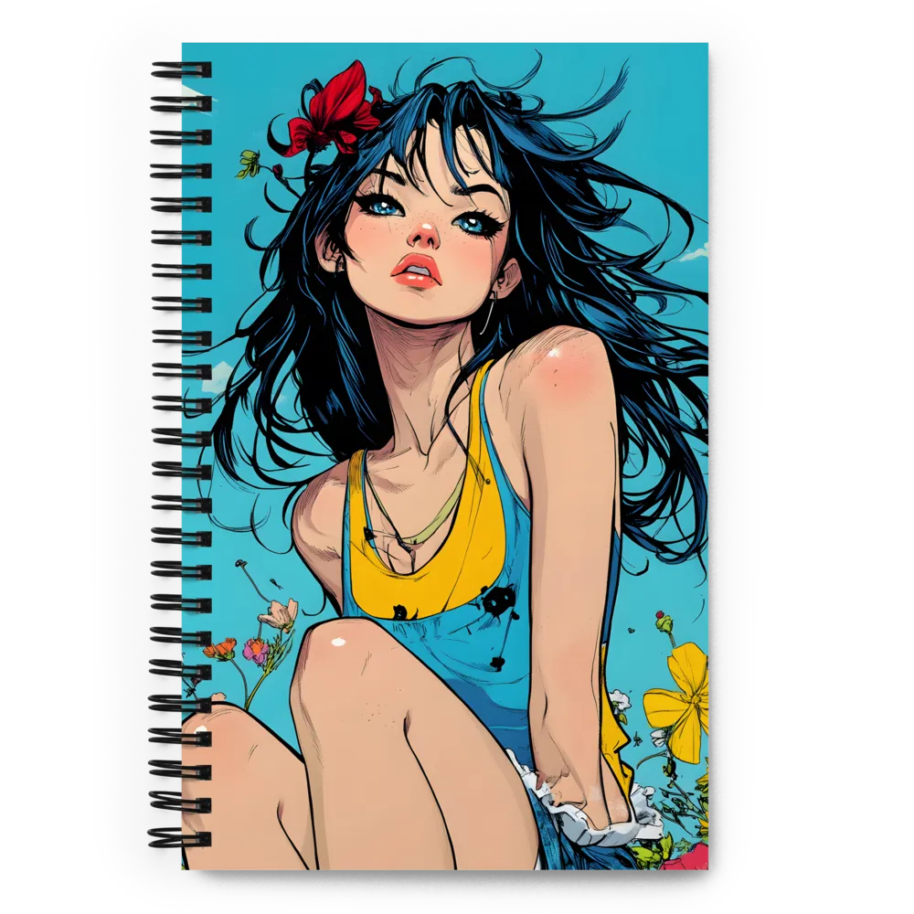 Summer Bloom Portrait 
 Spiral Notebook | 140 pages