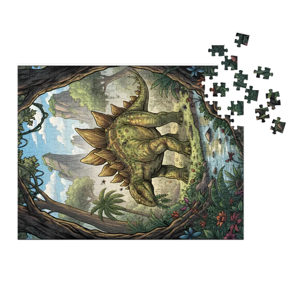 Stegosaurus by the Stream | Jigsaw Puzzles