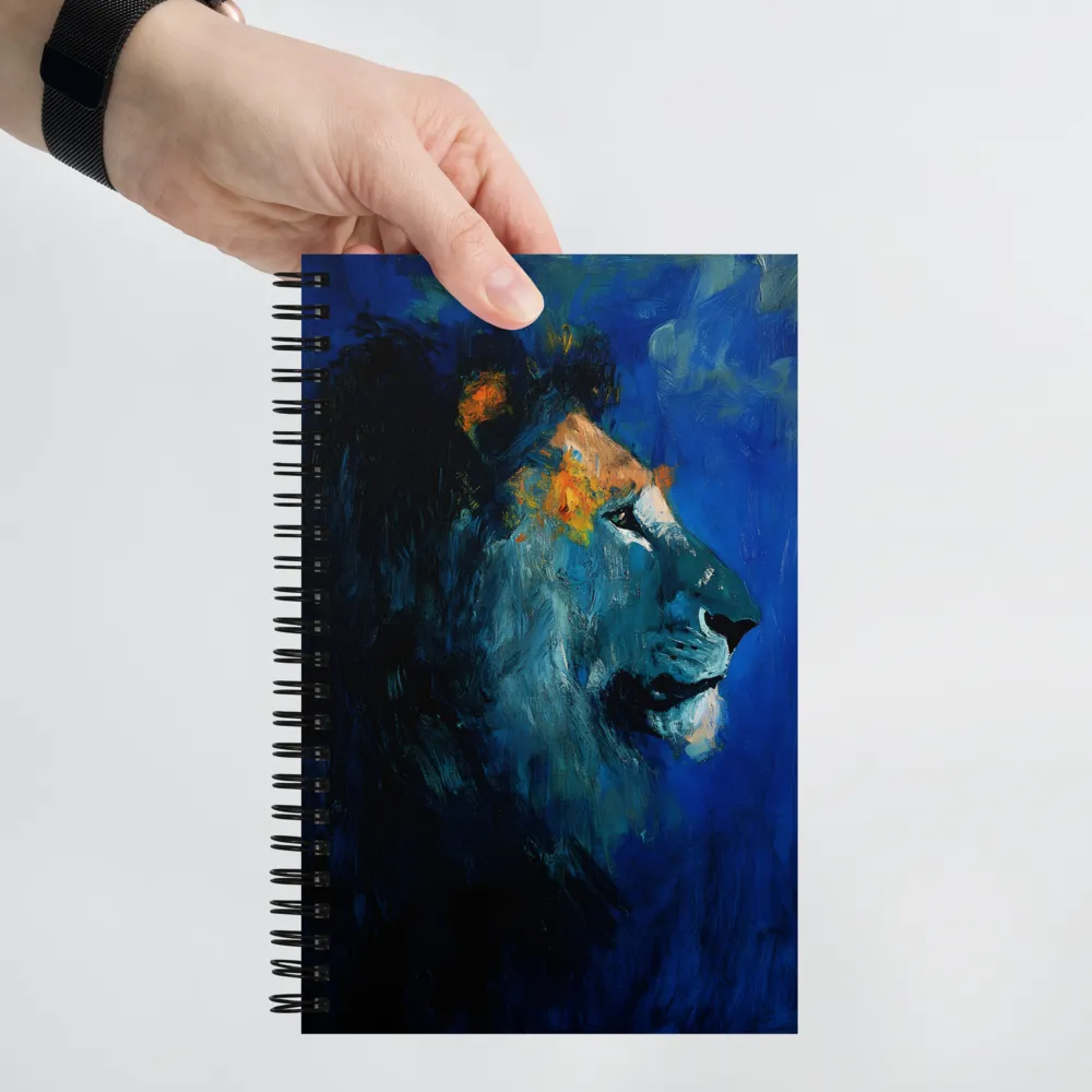 Lion's Azure Gaze 
 Spiral Notebook | 140 pages