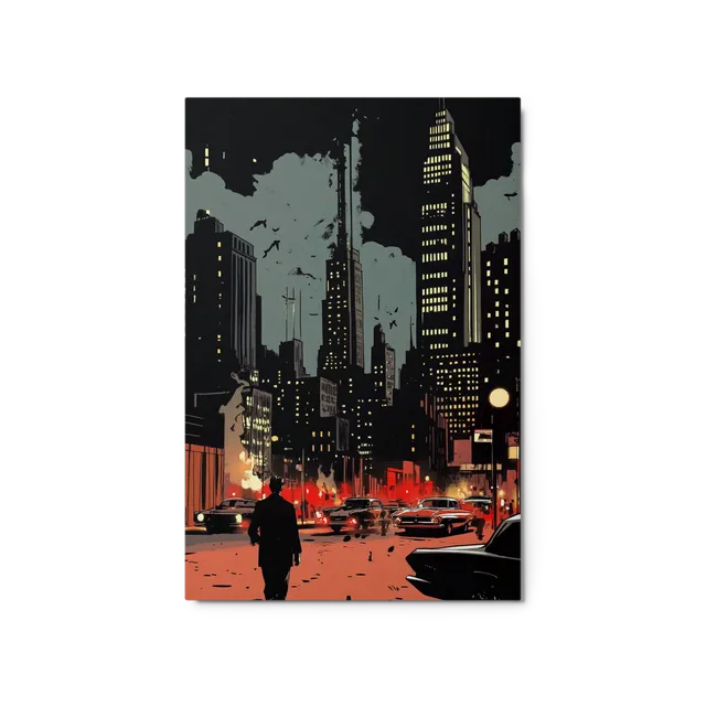 Urban Noir Nightscape | Art Print