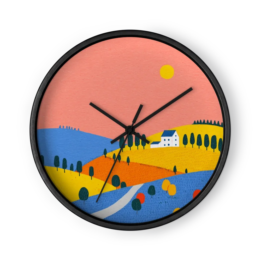 Colline Pastorali al Tramonto | Orologio da parete