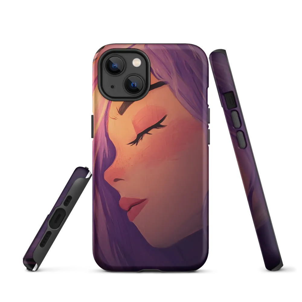 Modern Female Portrait in Profile | Phone Case