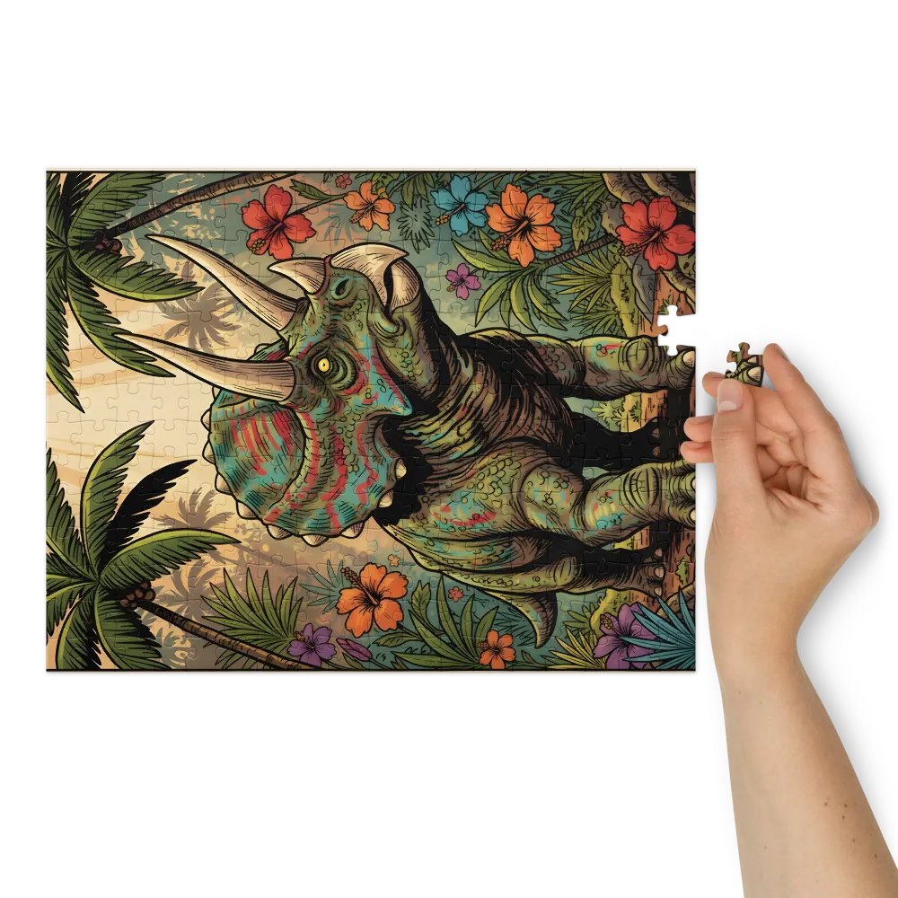 Tropical Triceratops | Jigsaw Puzzles