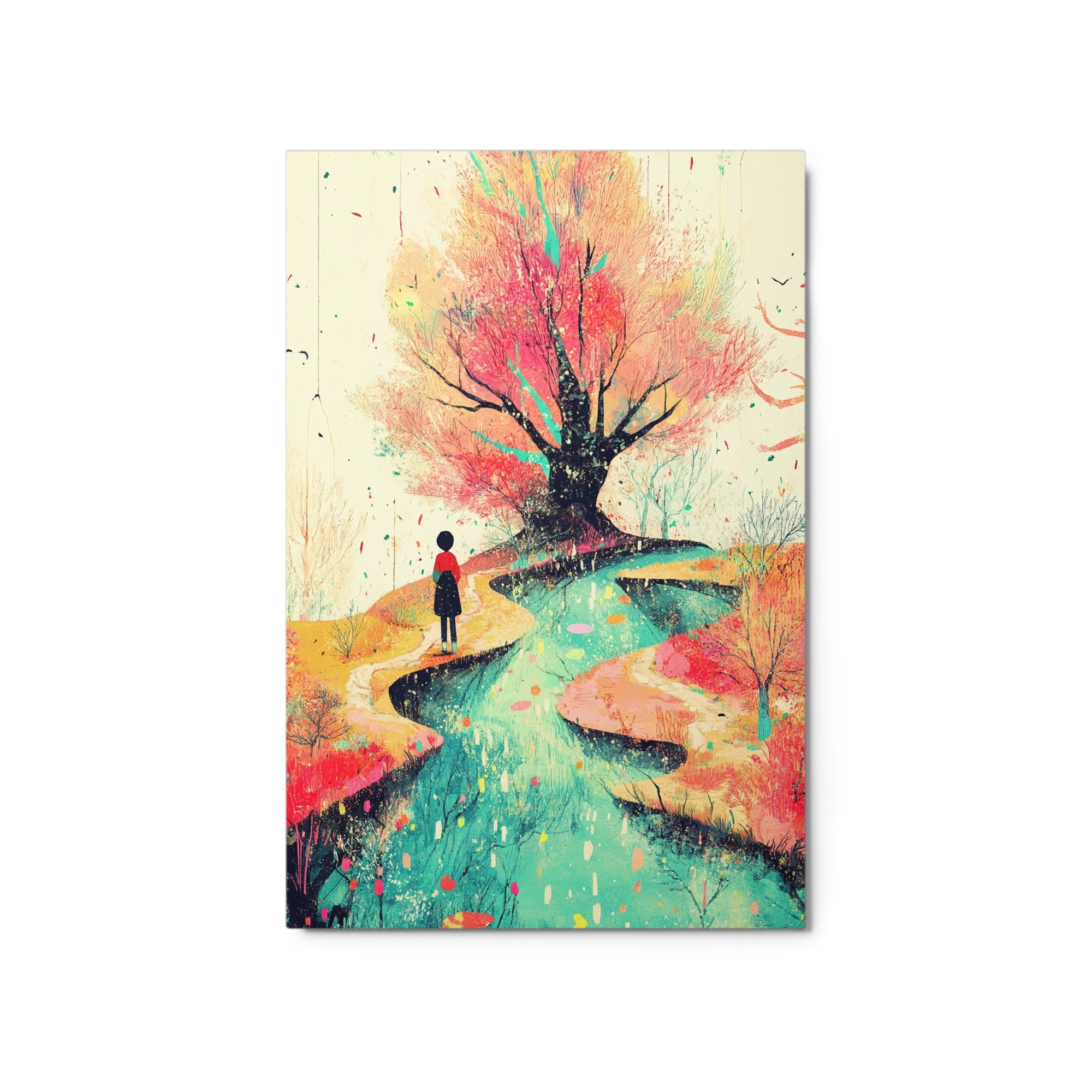 Colorful Autumn Landscape with River