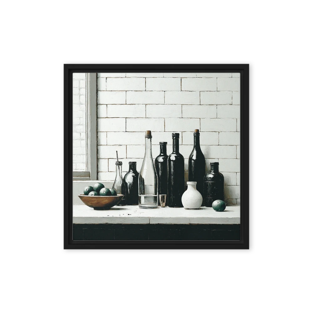 Bottles and Green Citrus | Art Print