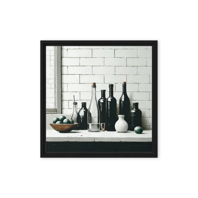 Bottles and Green Citrus | Art Print