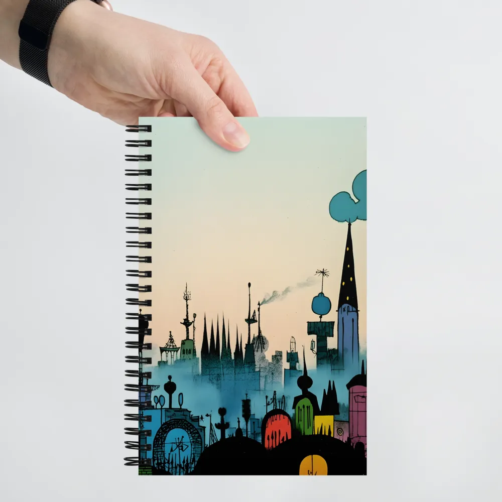 Whimsical Urban Skyline 
 Spiral Notebook | 140 pages