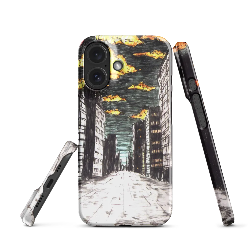 Crimson Orbs Over City 
 Samsung Galaxy S23 Plus | Snap Case