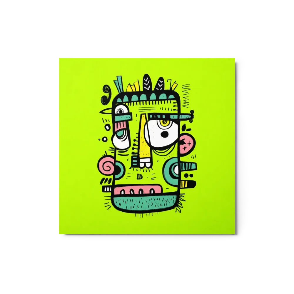 Neon Mask of Mischief | Art Print