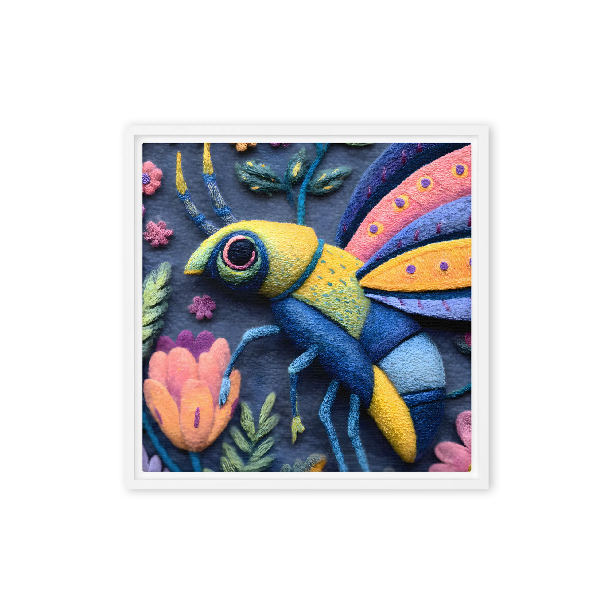 Whimsical Embroidered Insect