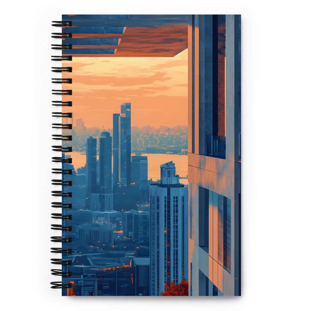 Brutalist City Twilight 
 Spiral Notebook | 140 pages