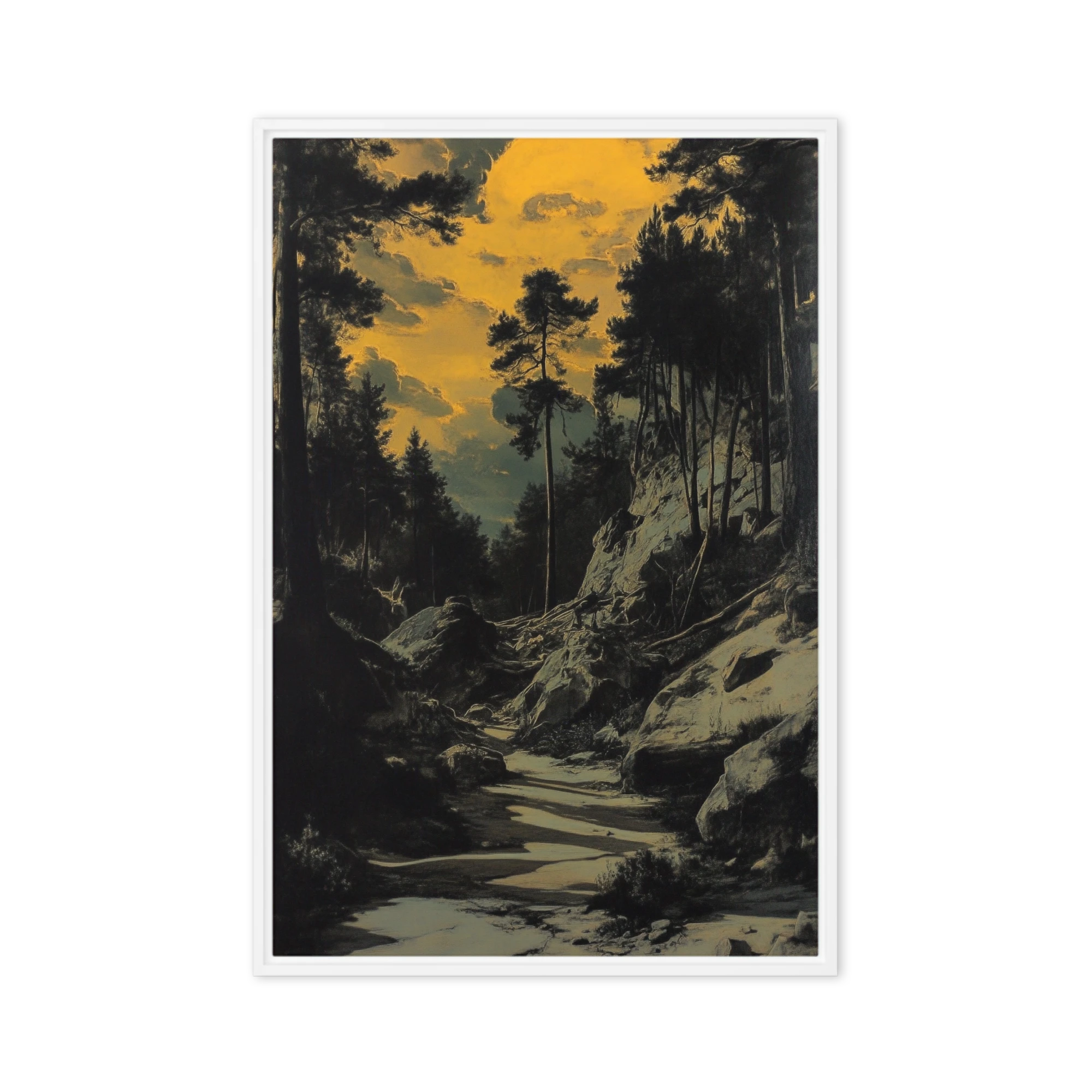 Dramatic Landscape with Yellow Sky