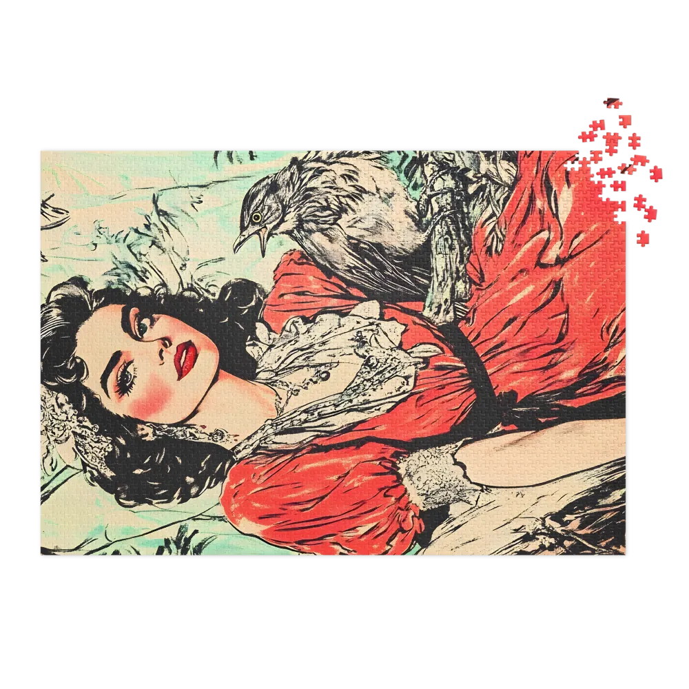 Pin-up Enchantress 
 Jigsaw Puzzle in Tin Box
