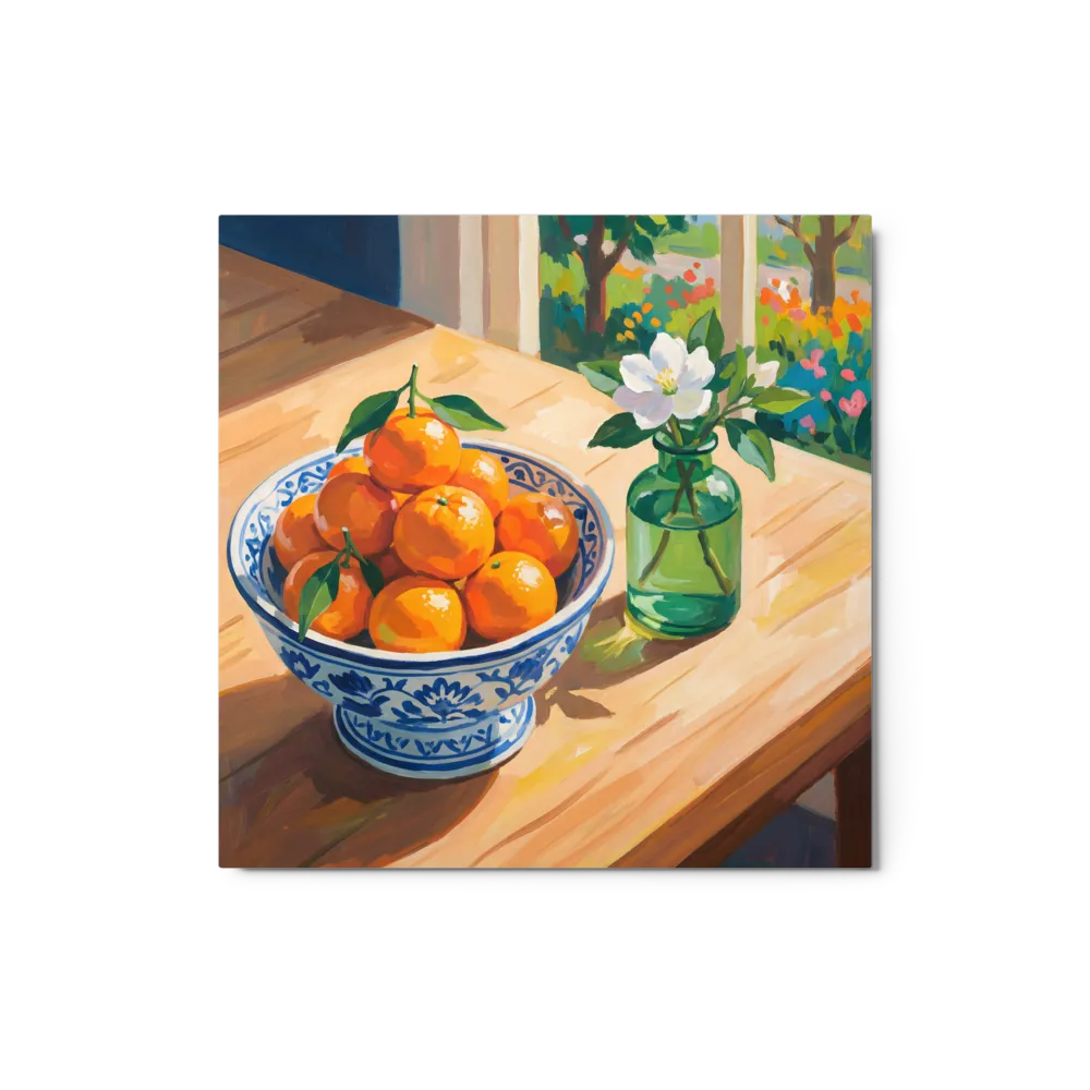 Tranquil Orange Still Life 
 Canvas | 8″x 8″