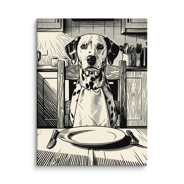 Pet Portrait — Folk Linocut