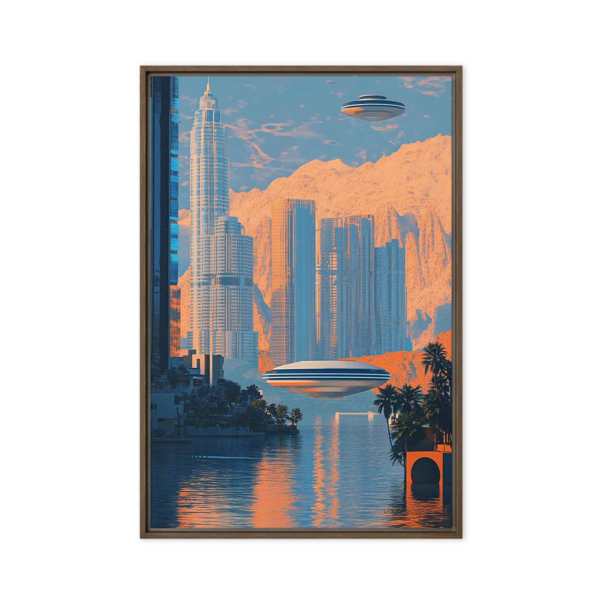 Futuristic Oasis Skyline | Art Print