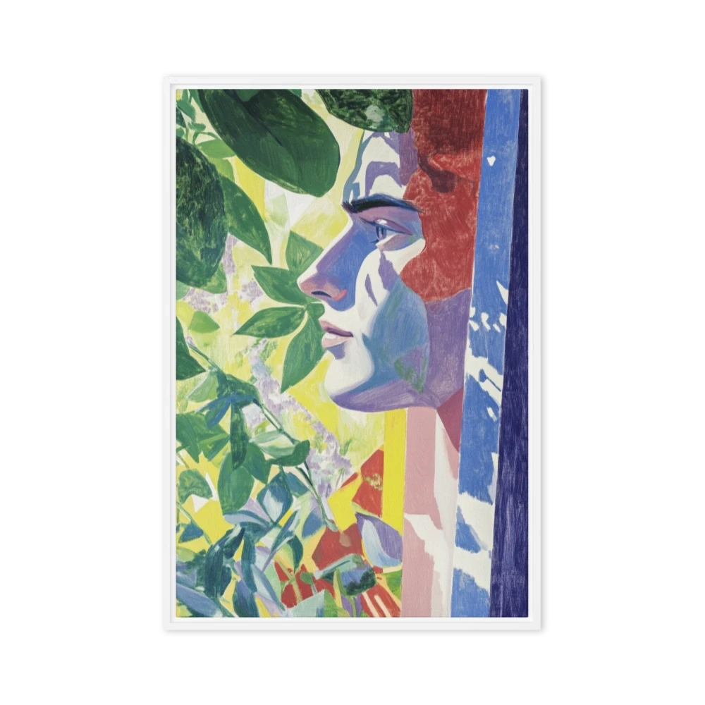 Abstract Portrait with Leaves