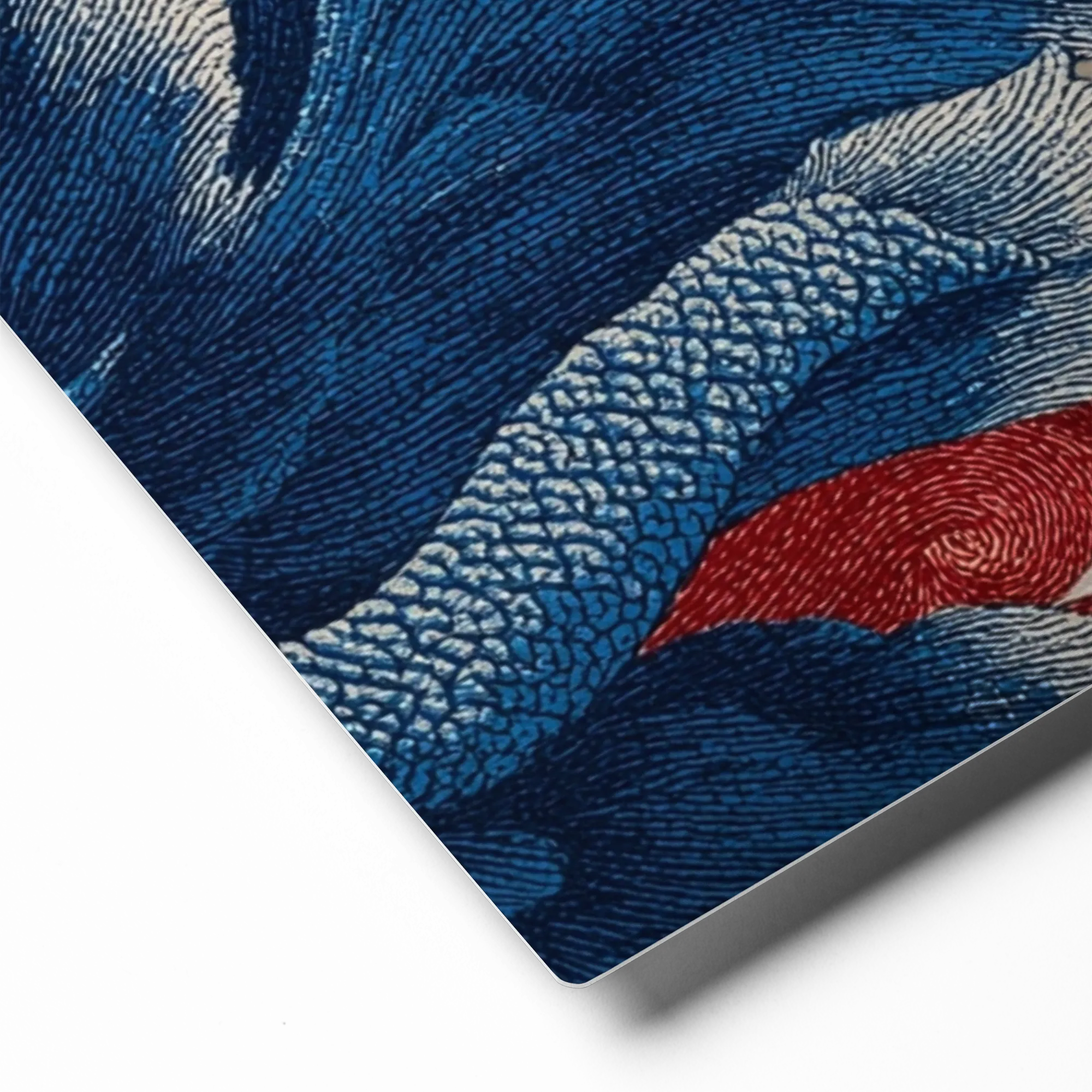 Intricate Blue and Red Botanicals | Art Print