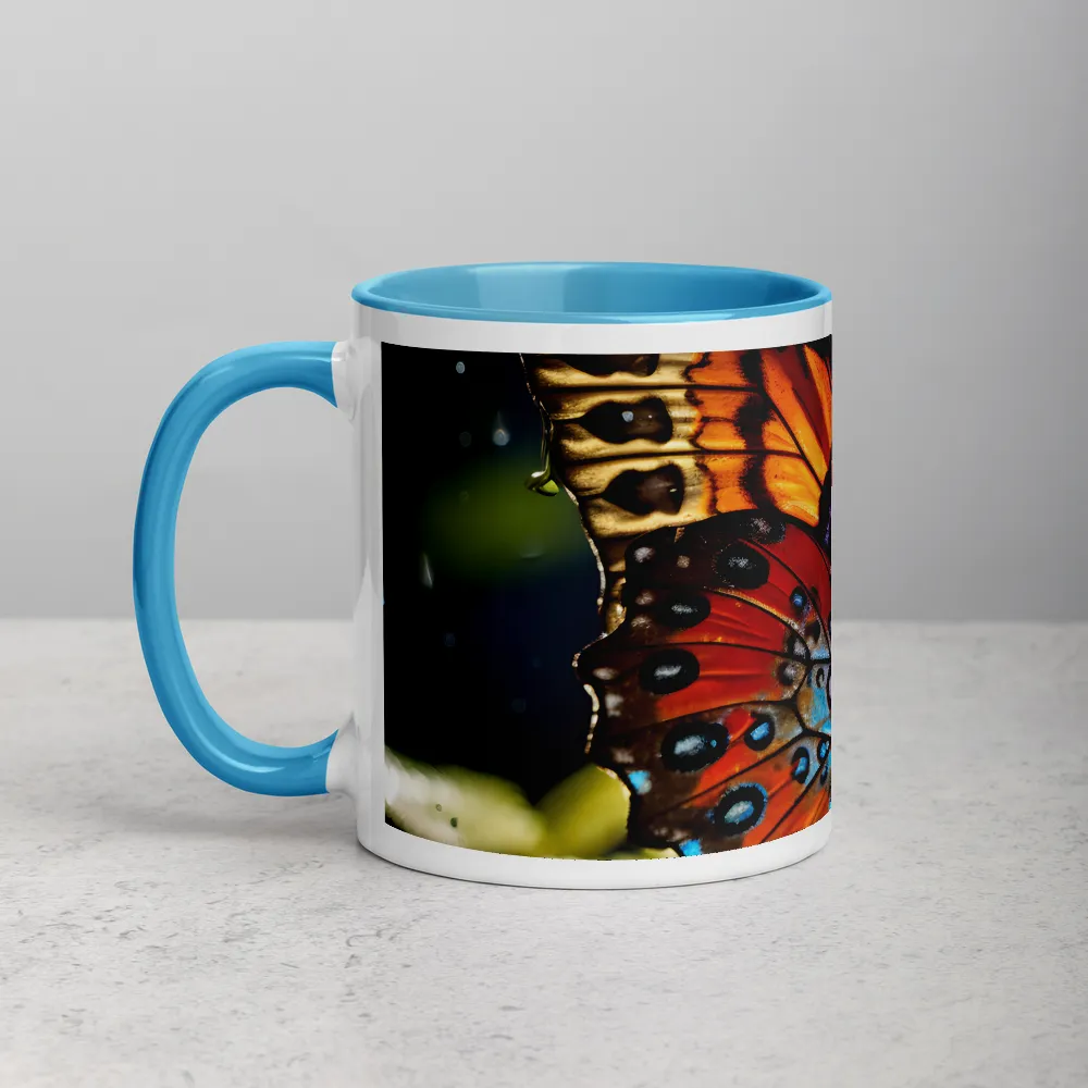 Raindrop Serenade 
 Mug with Green inside