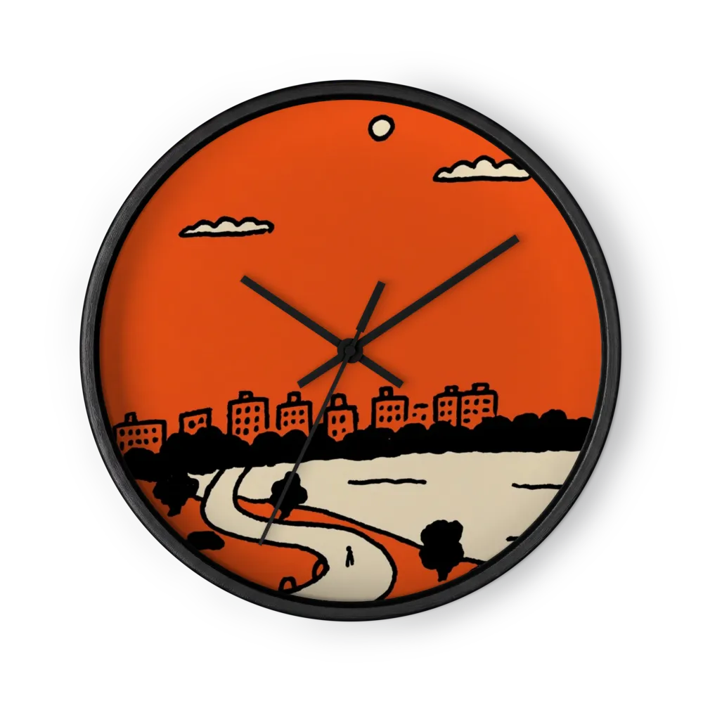 Red Sky City Walk | Wall Clock