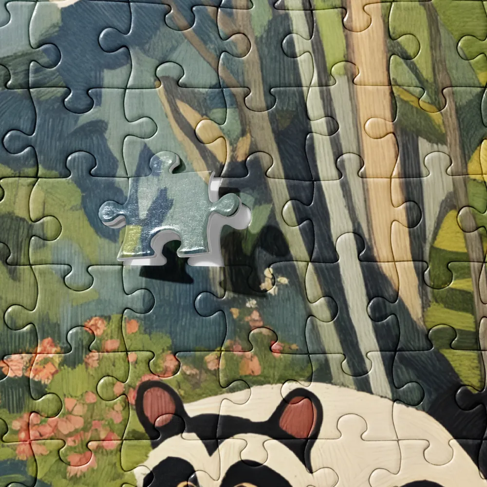 Stylized Jungle Panda 
 Jigsaw Puzzle