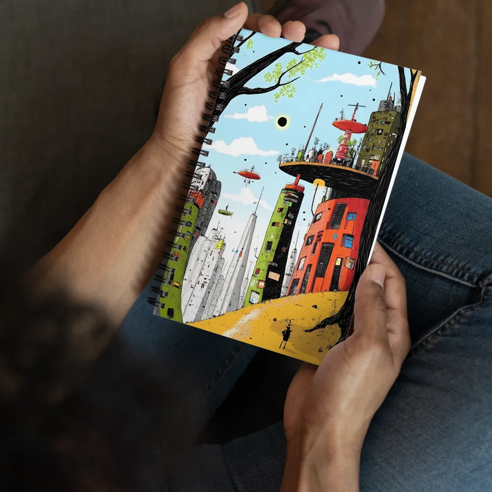 Whimsical Urban Future 
 Spiral Notebook | 140 pages