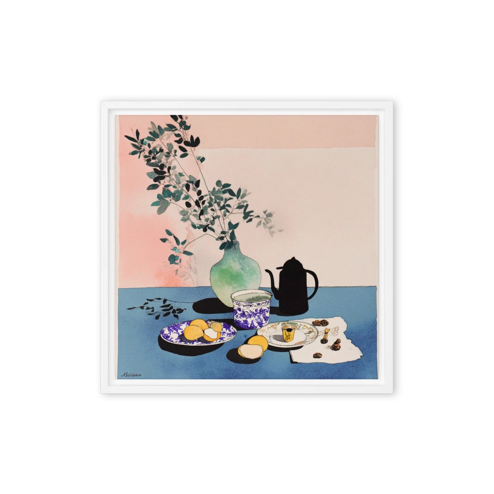 Still Life with Teapot and Citrus | Art Print