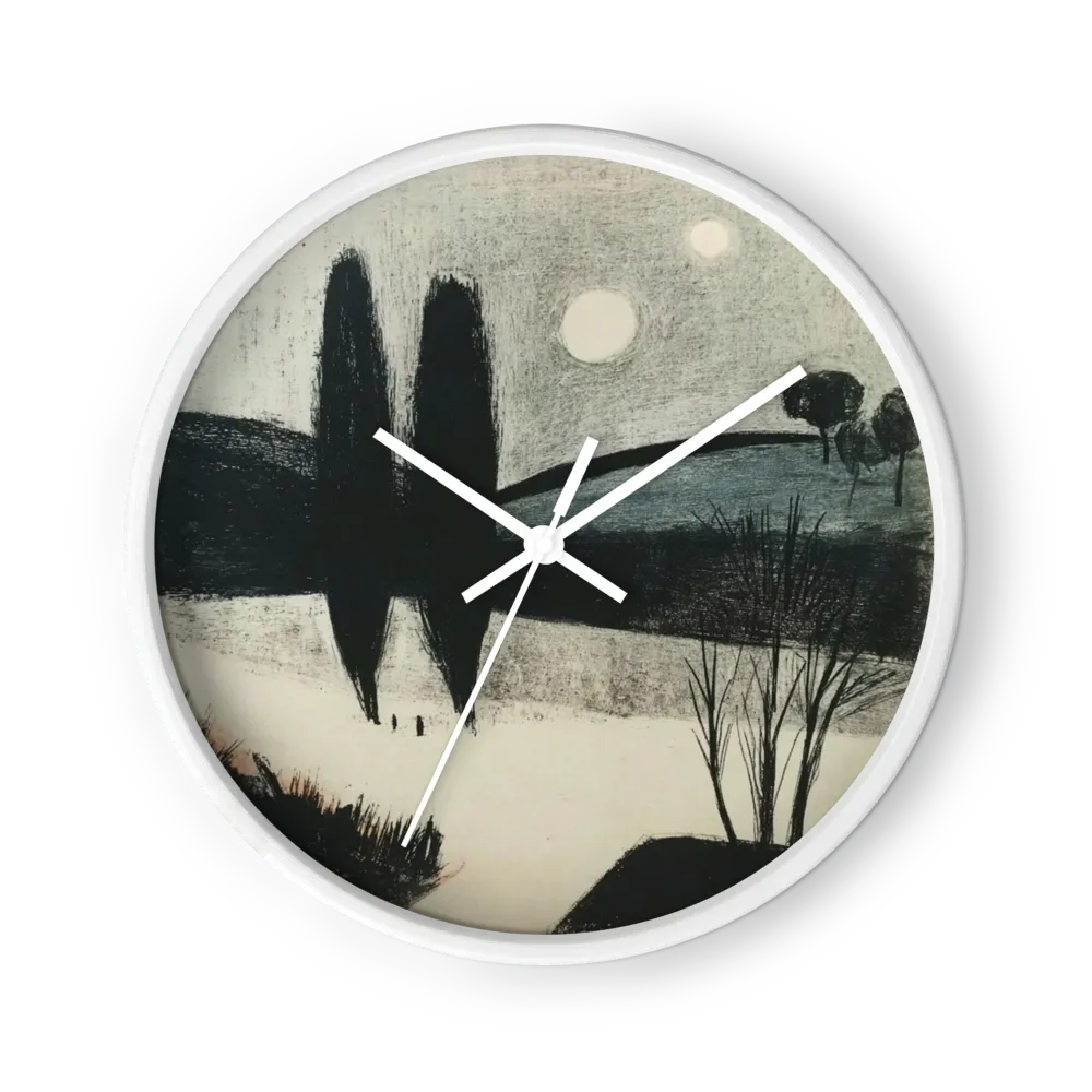 Twin Moons and Cypress Trees