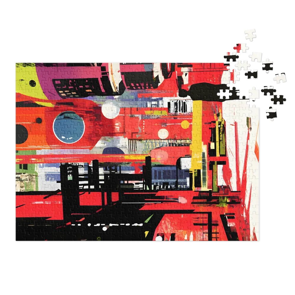 Surreal Cityscape with Silhouette