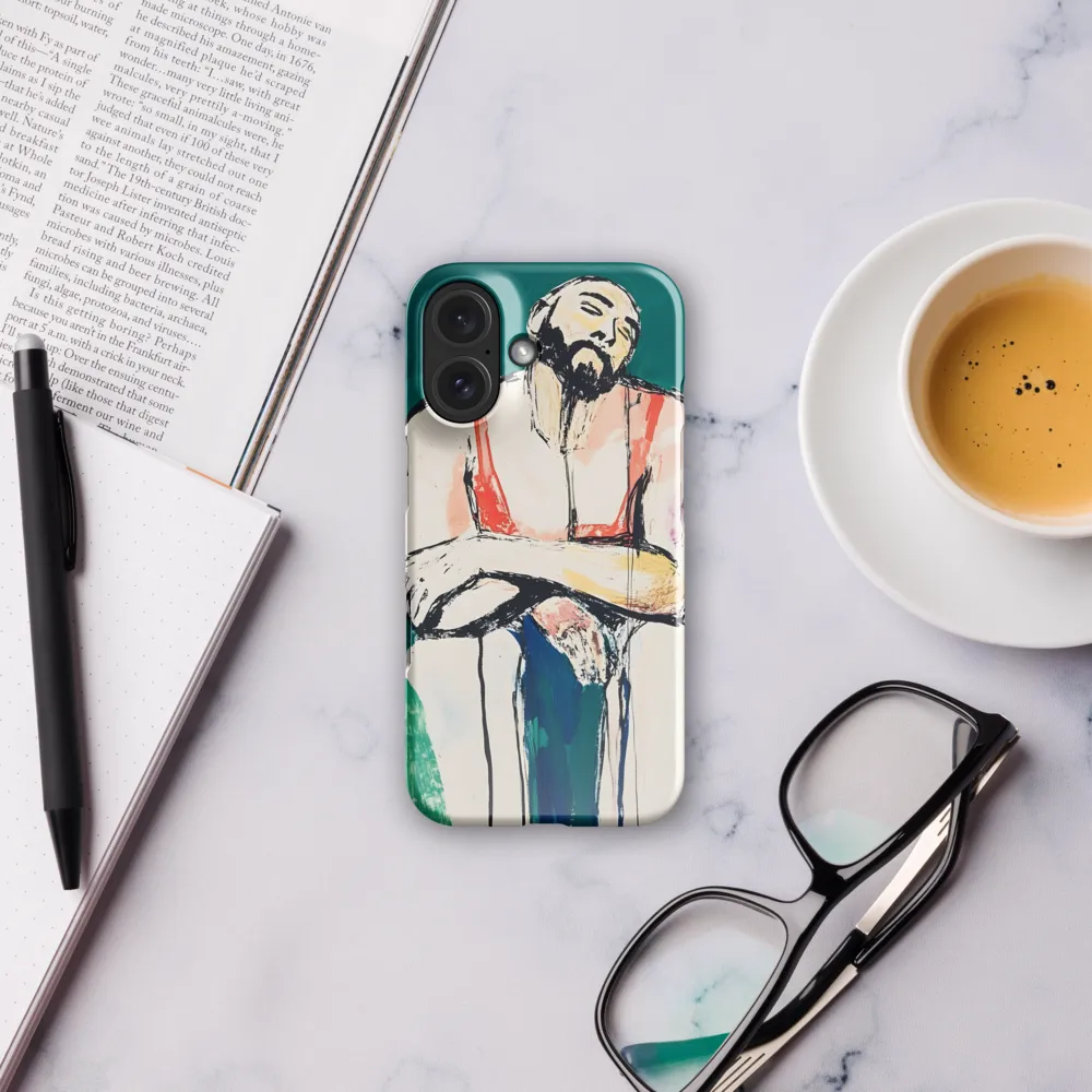 Pensive Man Portrait 
 iPhone 15 Pro | Snap Case