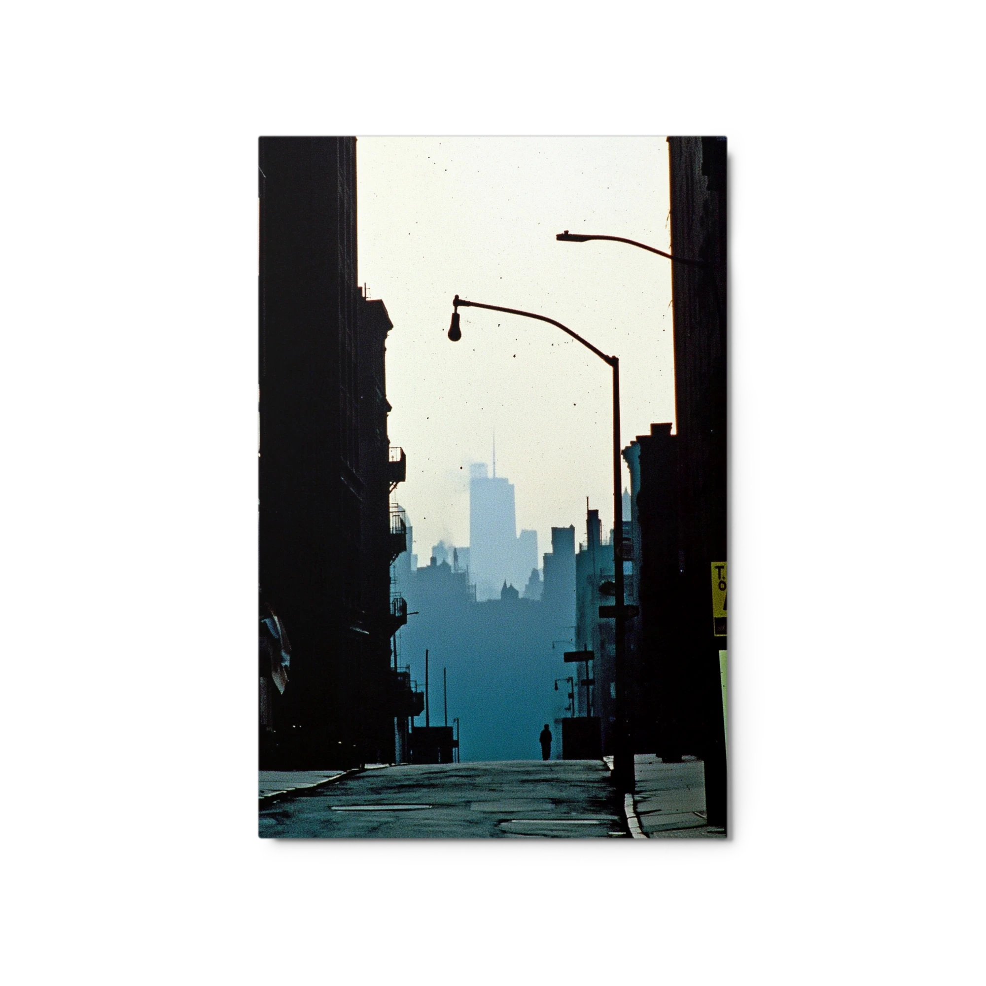 Foggy Cityscape Silhouette