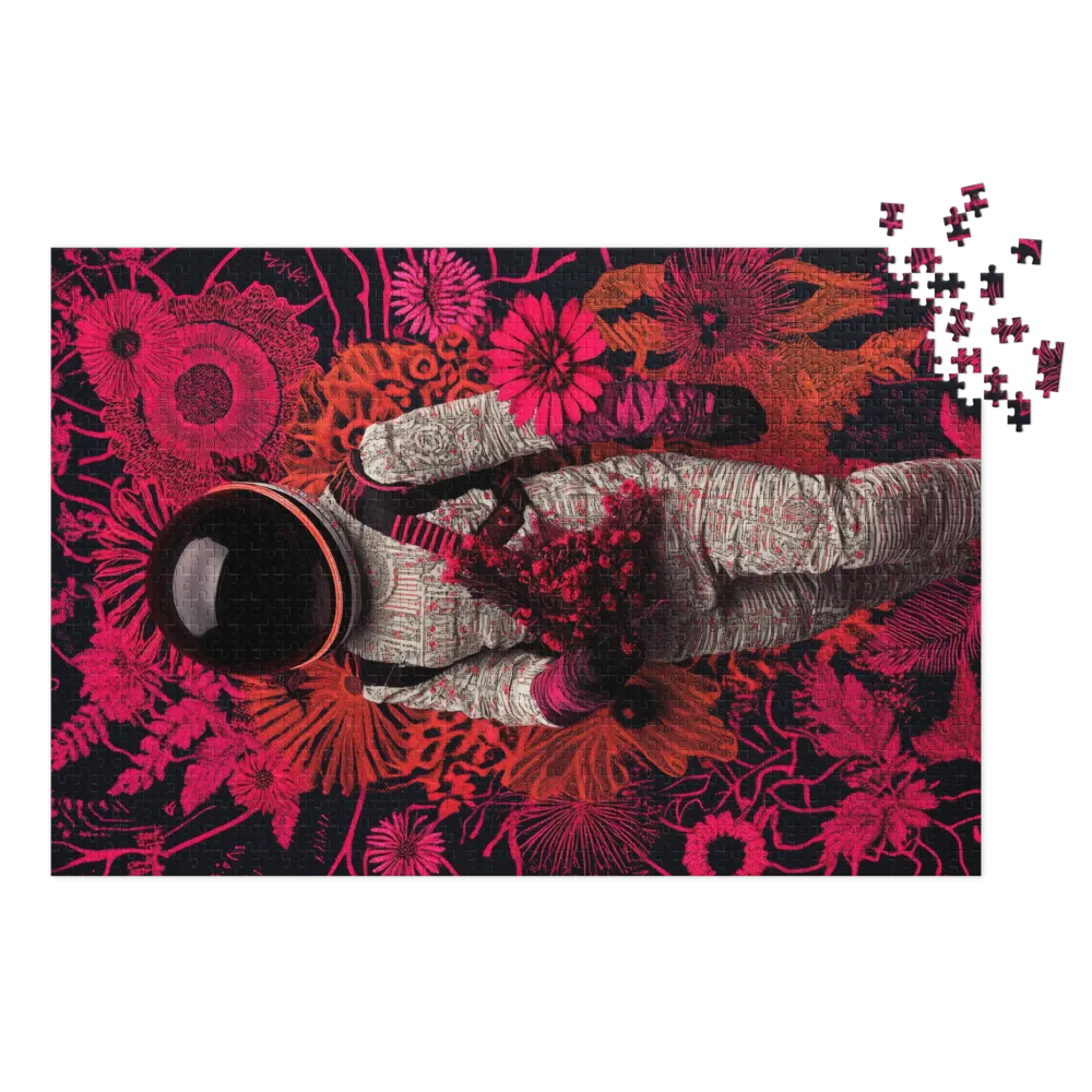 Viajante Floral Cósmico 
 Puzzle em caixa de metal