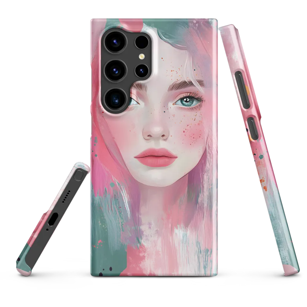 Portrait of a Woman in Pink and Green | Phone Case