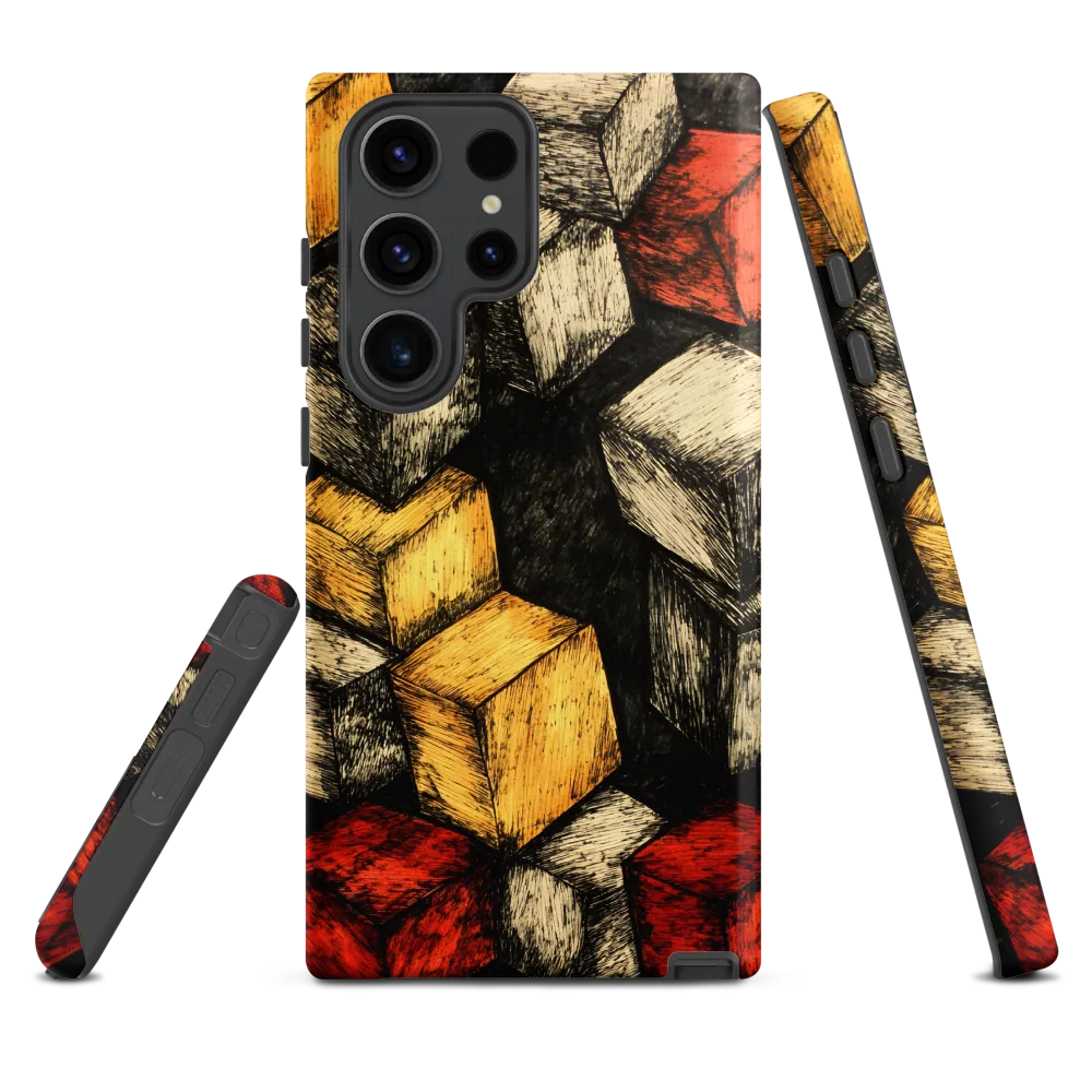 Abstract Composition of Colored Cubes | Phone Case