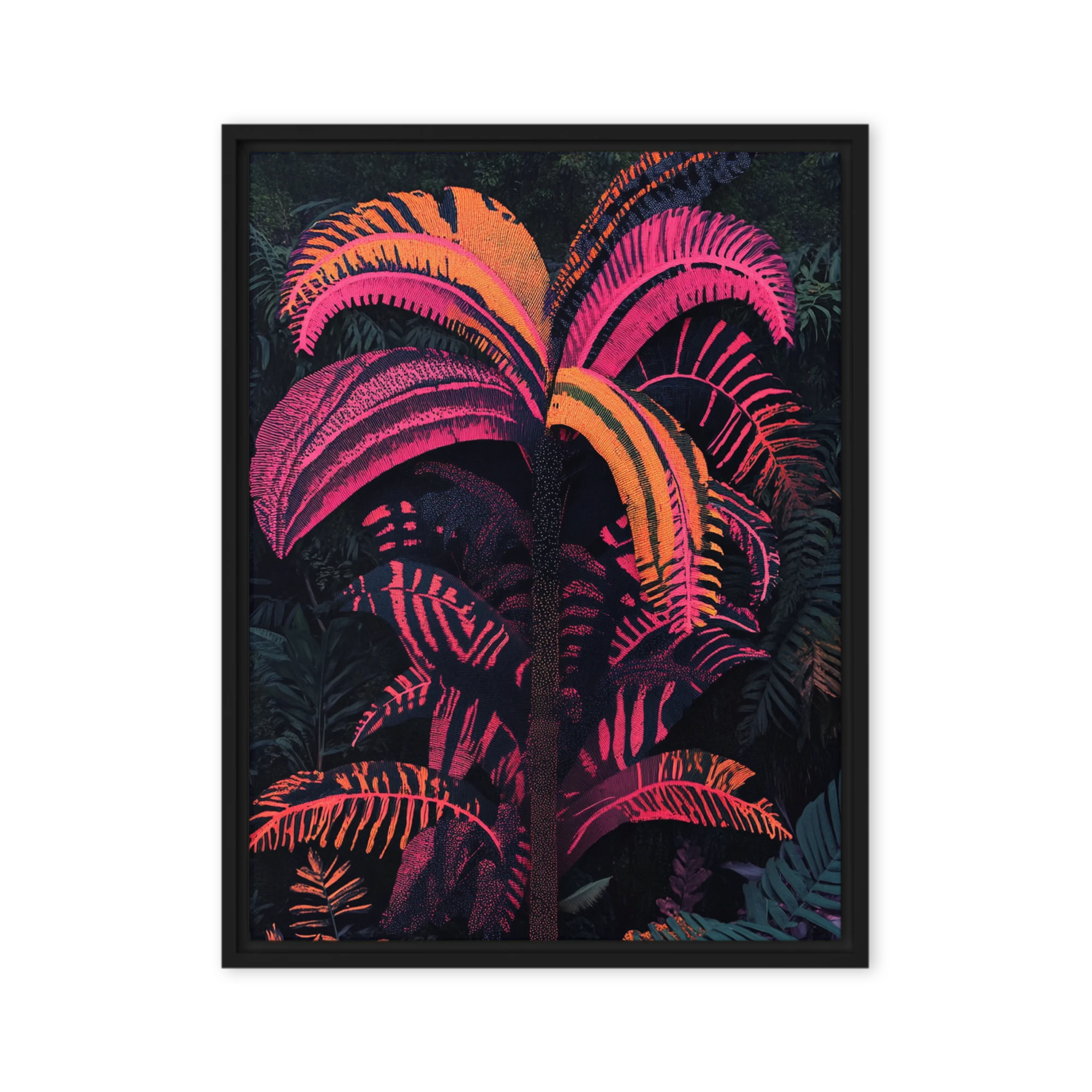Vibrant Tropical Palm Tree Illustration
