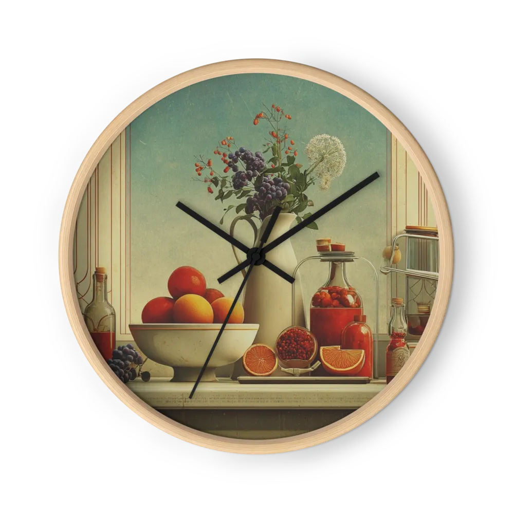 Mid-Century Cosmic Nostalgia Wall Clocks — Burnt Orange And Teal