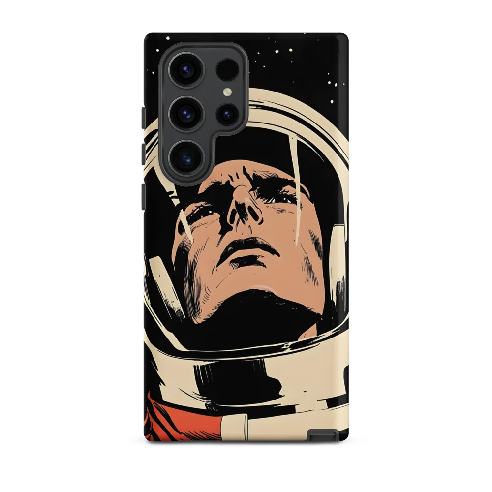 Astronaut Looking Up in Space | Phone Case