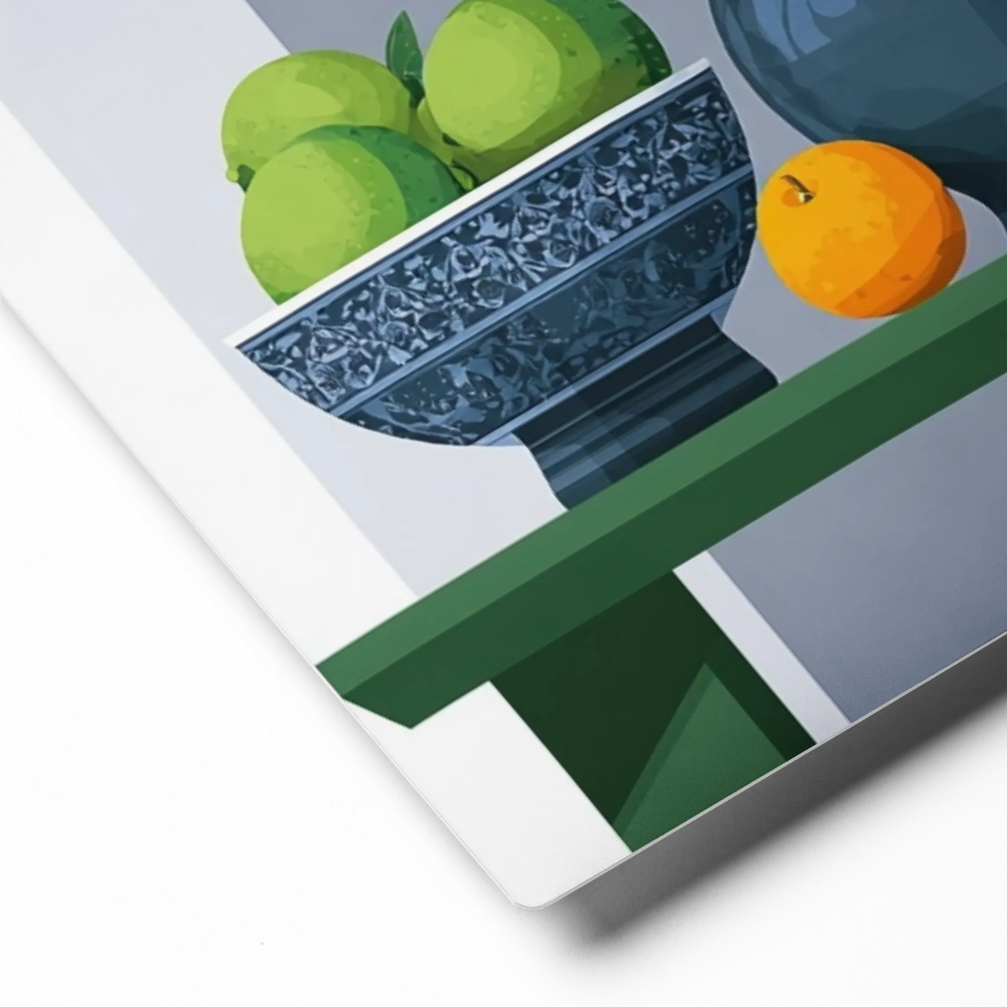 Green Jug and Citrus Still Life 
 Canvas | 32″x 32″