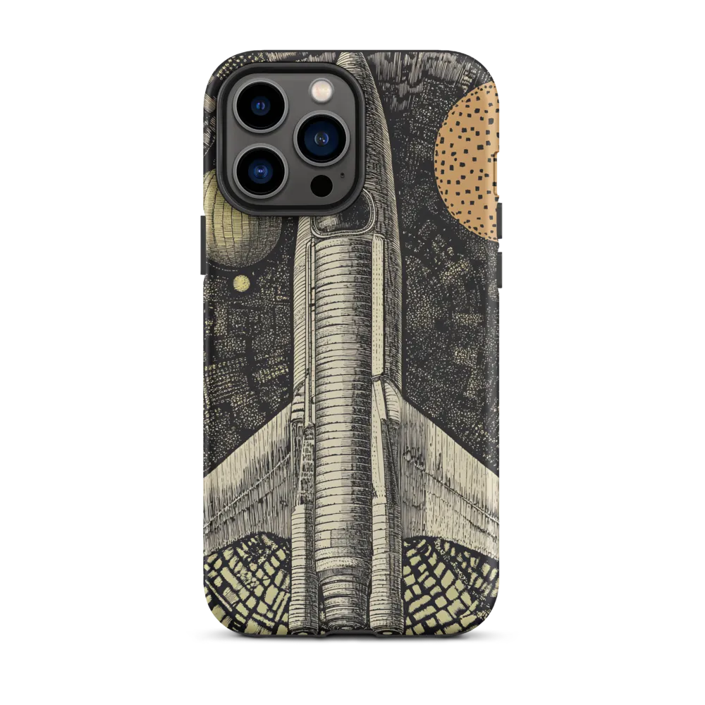 Rocket and Planets Illustration | Phone Case