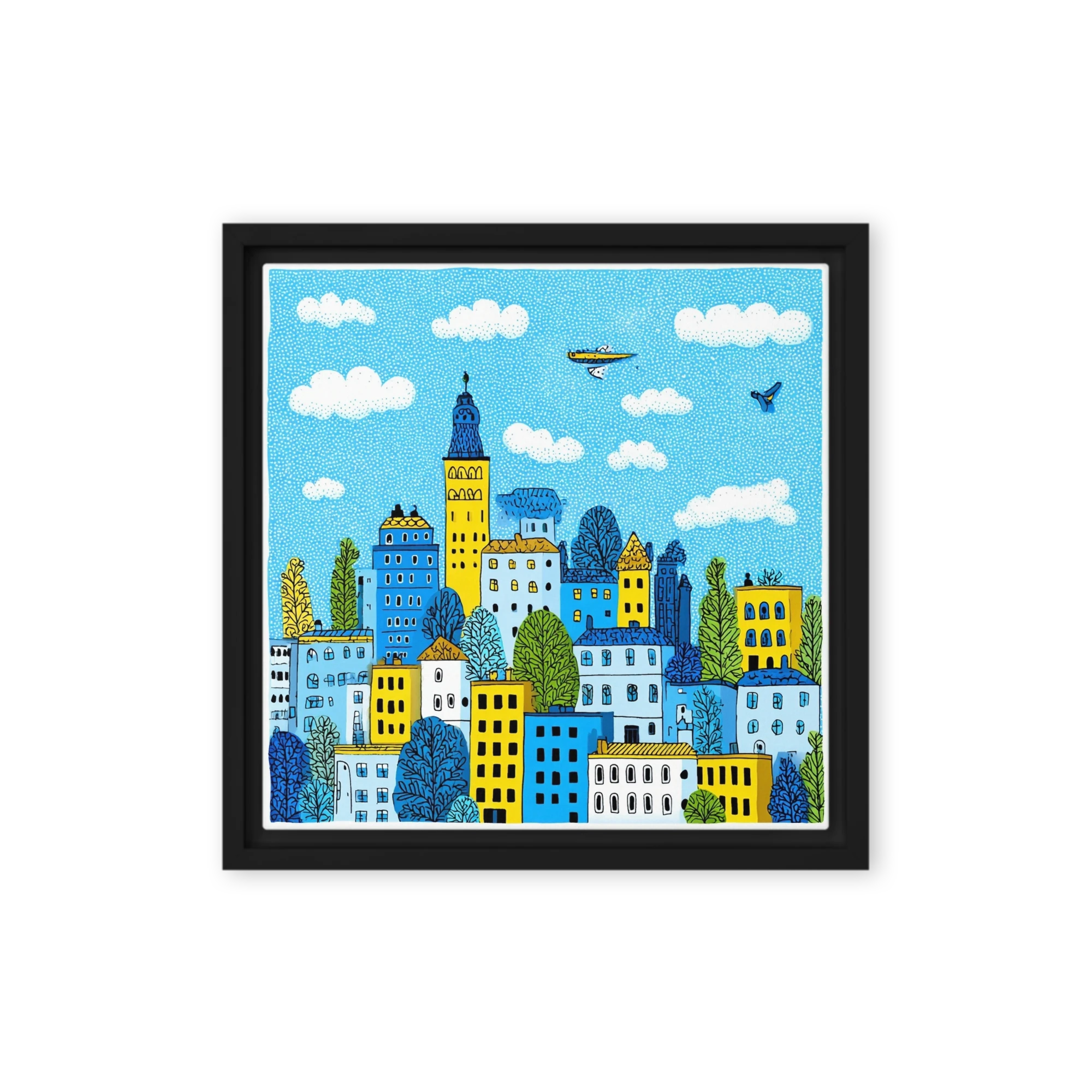 Blue Sky Yellow Towers | Art Print