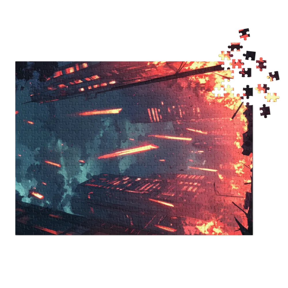 Rain of Fire 
 Jigsaw Puzzle in Tin Box
