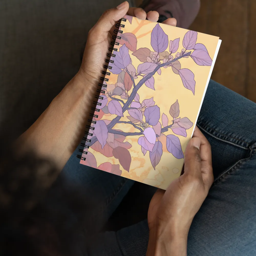Whimsical Leaf Branch Illustration 
 Spiral Notebook | 140 pages