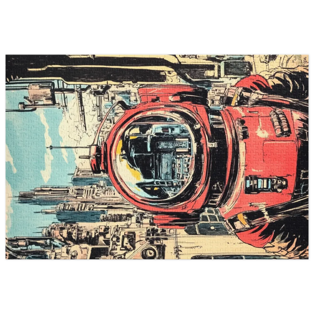 Urban Astronaut's Reflection 
 Jigsaw Puzzle in Tin Box