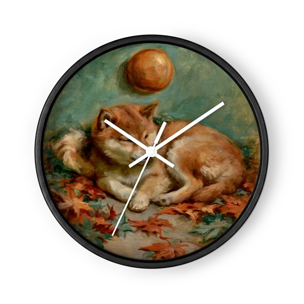 A Ginger Cat Among Autumn Leaves — Varnished Old-Master Glow