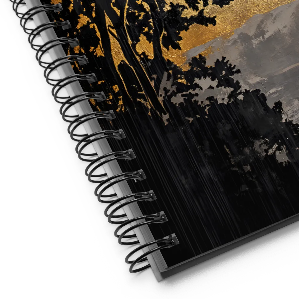Gilded Forest Silhouette 
 Spiral Notebook | 140 pages