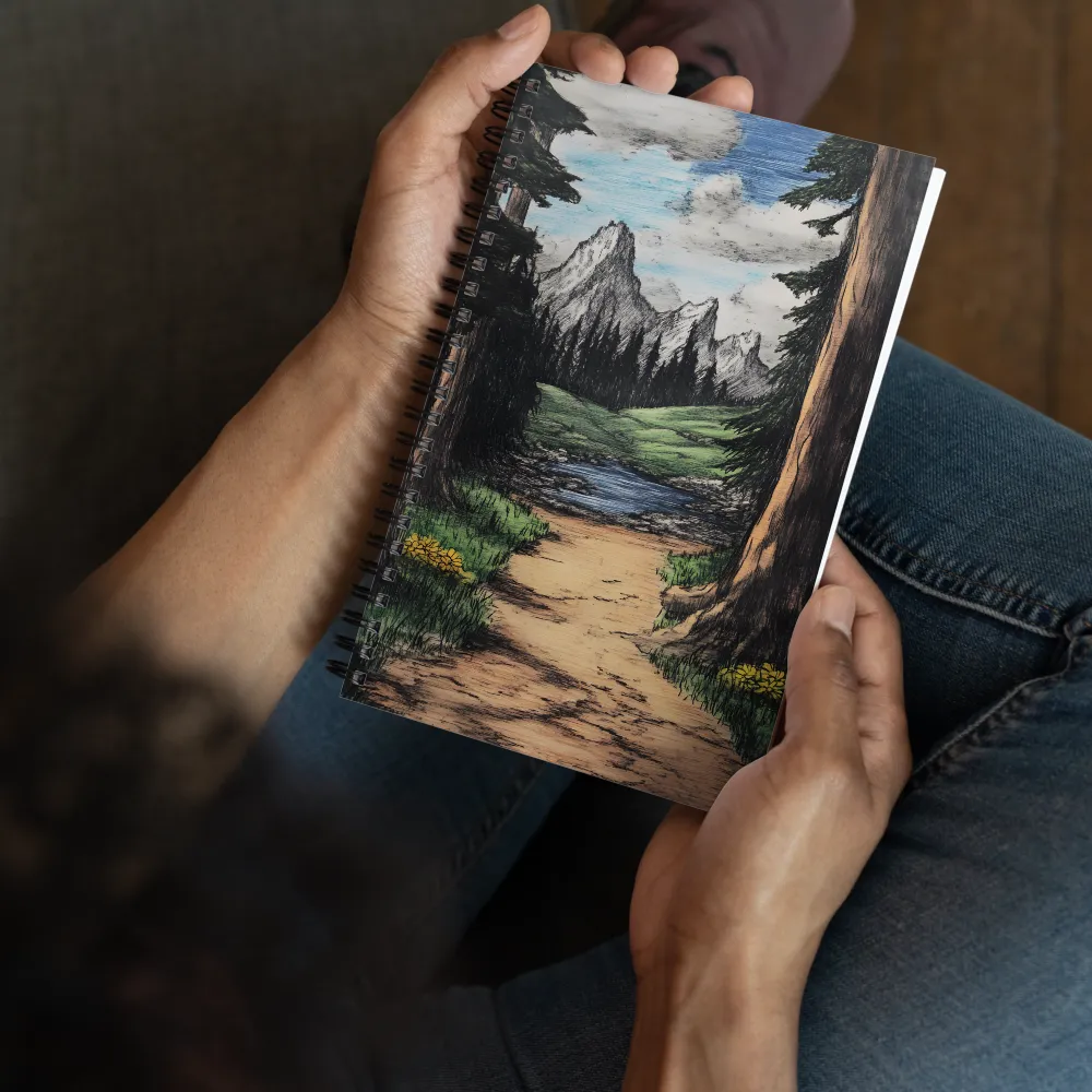 Mountainous Vista Pathway 
 Spiral Notebook | 140 pages