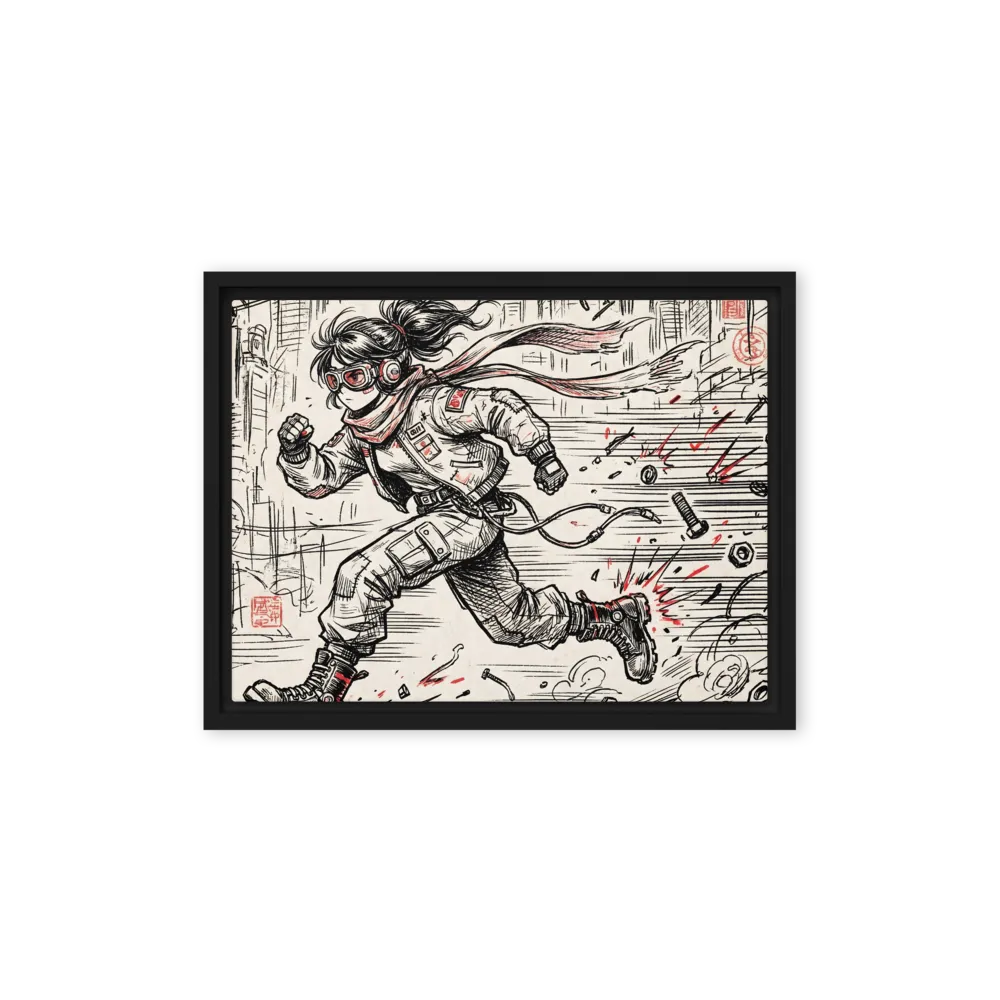 Urban Sprint 
 Poster with White Frame | 12″x 18″