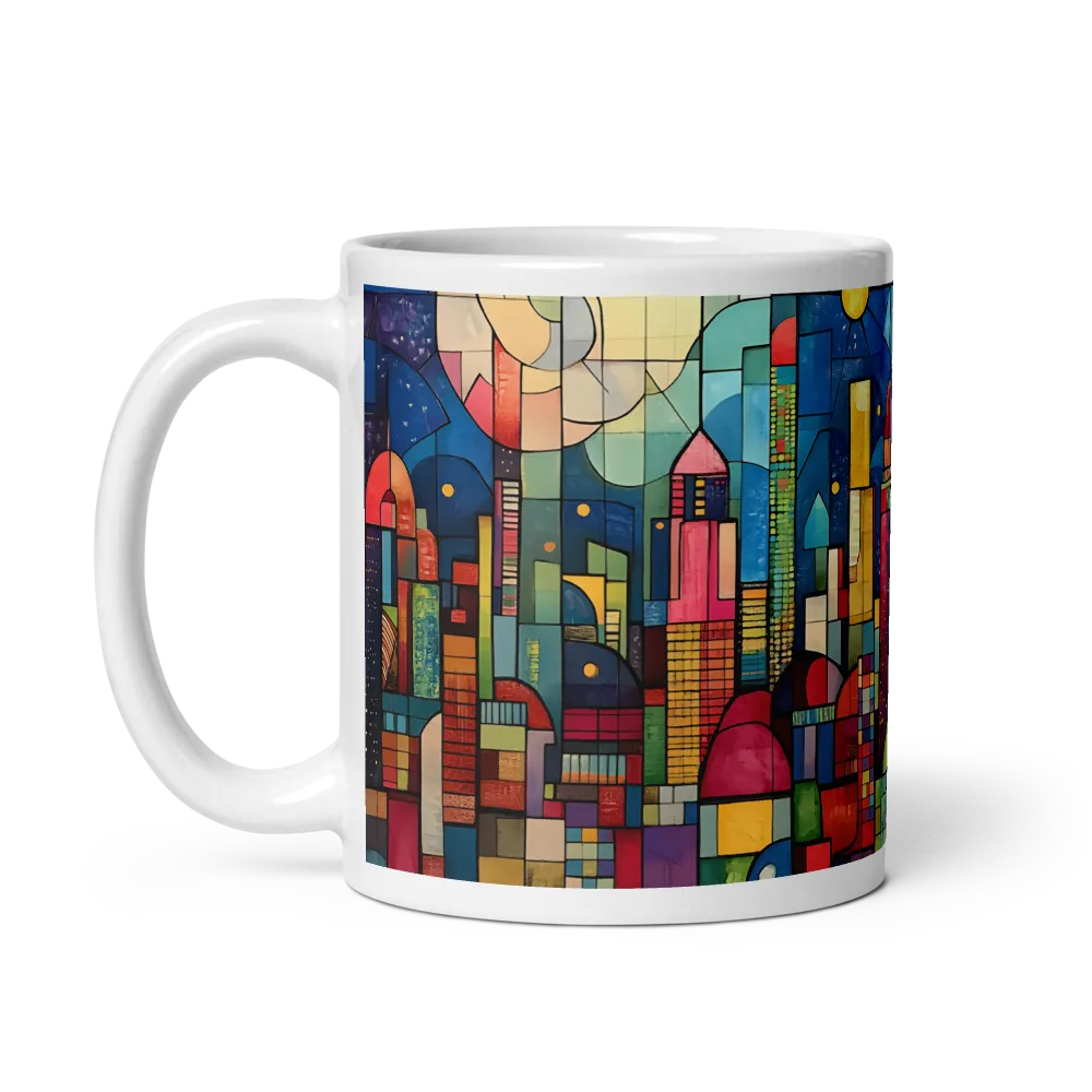 Kaleidoscope Cityscape 
 Mug with Dark Blue inside | 11 oz