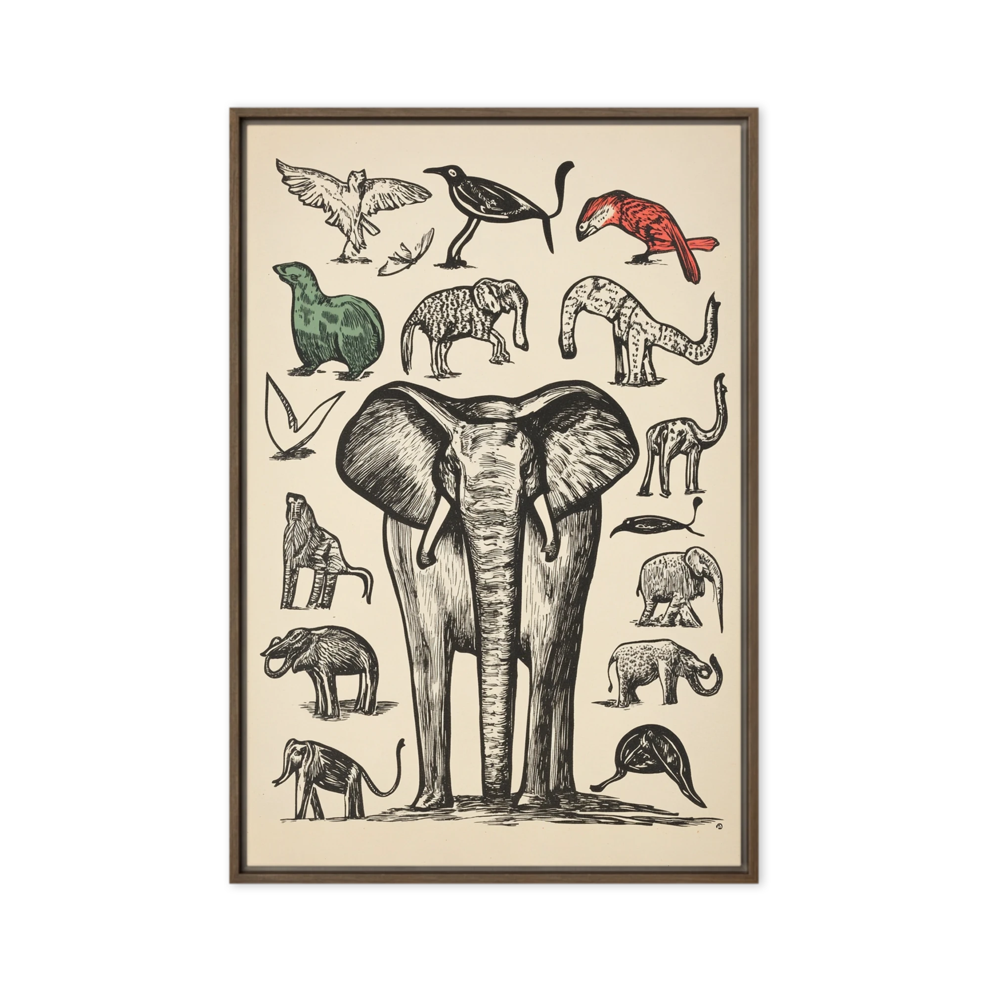 Illustrative Animal Design with Elephant