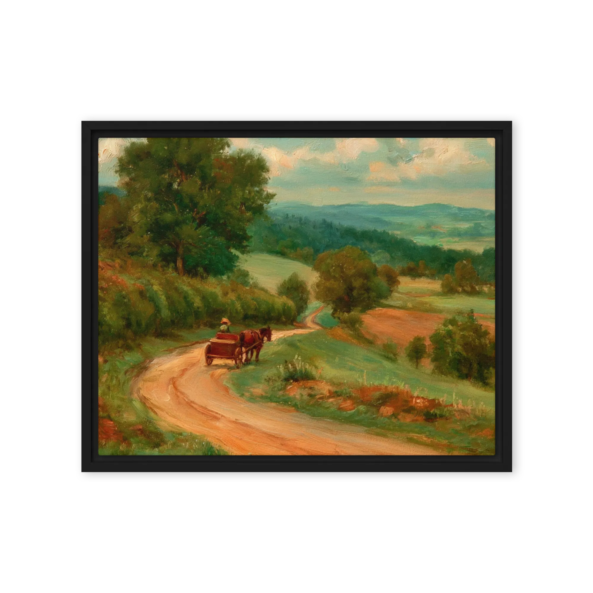 The Road Home 
 Canvas with White Frame
